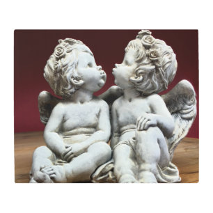 Two Heavenly Angel Cherubs Metal Print