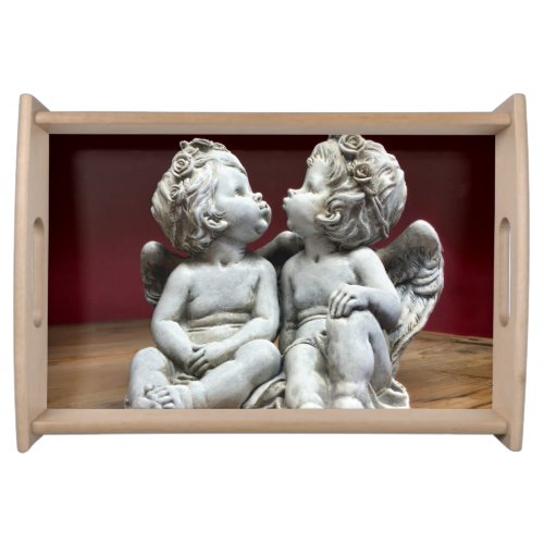 Two Heavenly Angel Cherubs Serving Tray