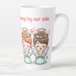 Two heavenly guardians latte mug