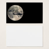 two helicopters silhouetted by a full moon (Front & Back)