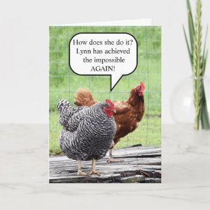 Two Hens Happy Birthday Humor Card
