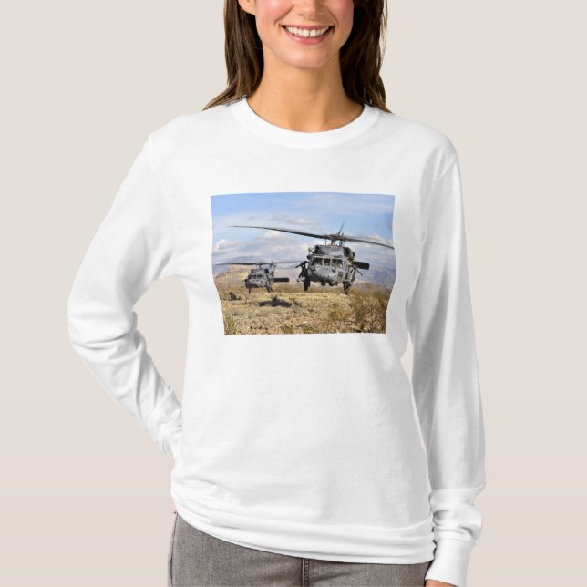 Two HH-60 Pavehawk helicopters preparing to lan T-Shirt (Front)