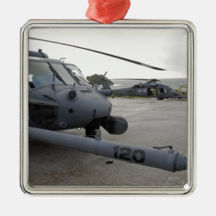 Two HH-60G Pave Hawks Metal Ornament