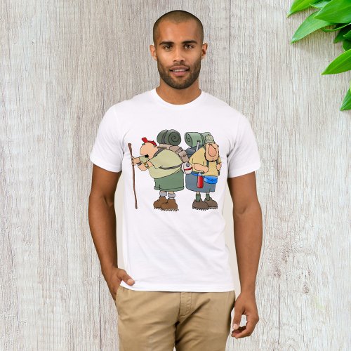 Two Hikers Hiking Mens T_Shirt