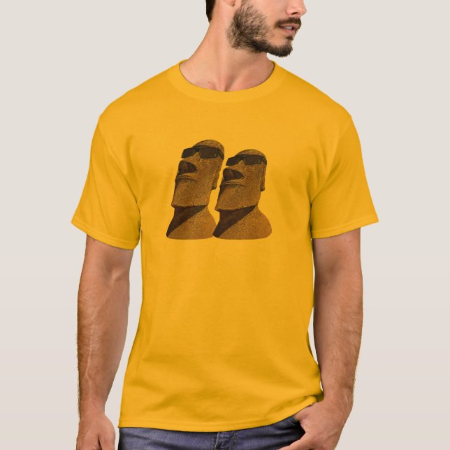 Two Hip Moai - Light Apparel T-Shirt (Front)