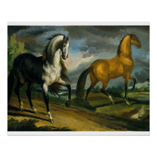 Two Horse 1808 Poster