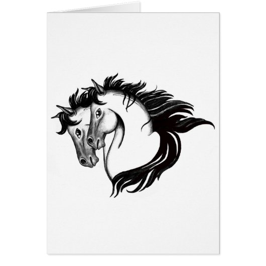 Two Horse Heads Cards (Front)