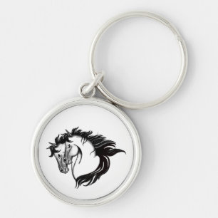 Two Horse Heads Keychain