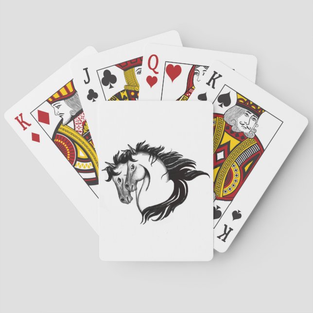 Two Horse Heads Poker Cards (Back)