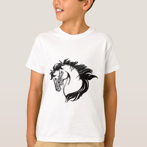 Two Horse Heads T_Shirt