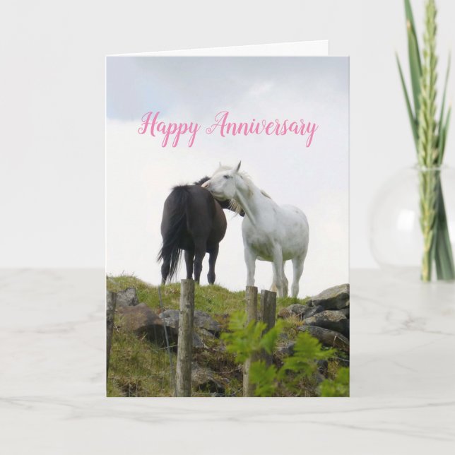 Two horses Anniversary card (Front)