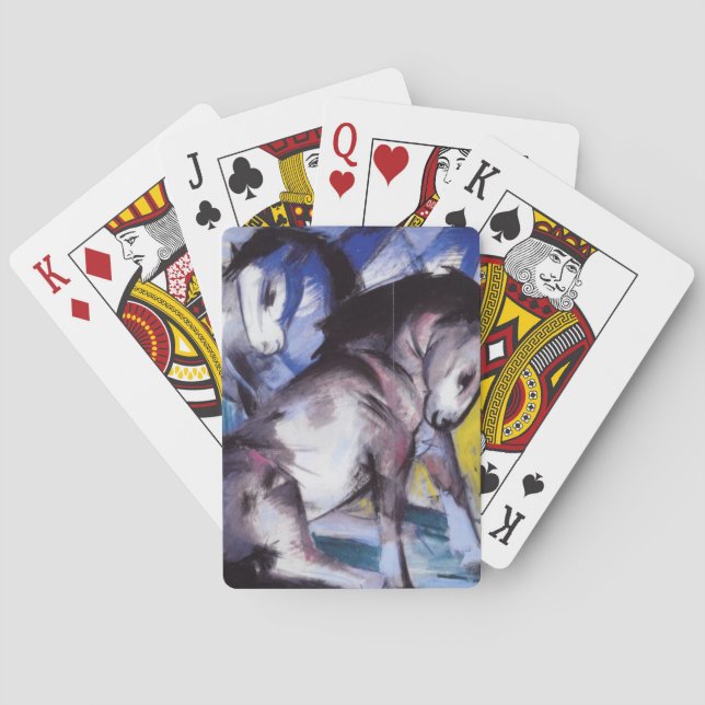 Two Horses (by Franz Marc) Poker Cards (Back)