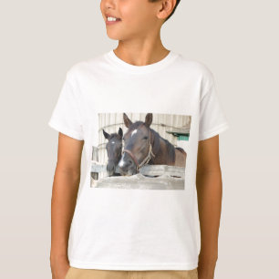 Two Horses Chewin a Fence T-Shirt