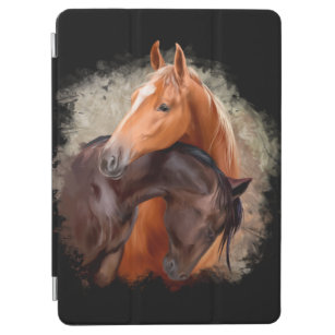 Two horses hugging iPad air cover