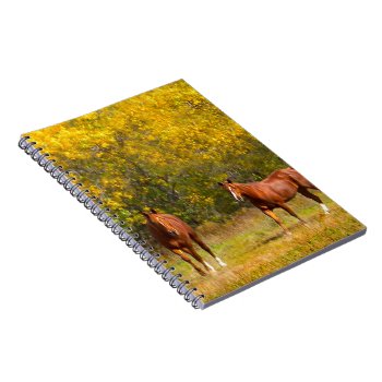 Two Horses In Fall Notebook by PattiJAdkins at Zazzle