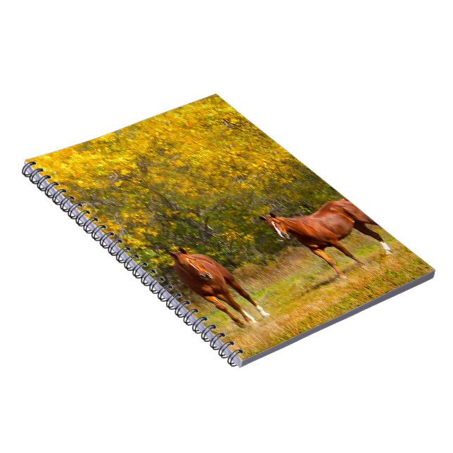 Two Horses in Fall Notebook (Right Side)
