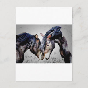 two horses in love invitation, invitation