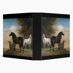 Two Horses in pasture 3 Ring Binder
