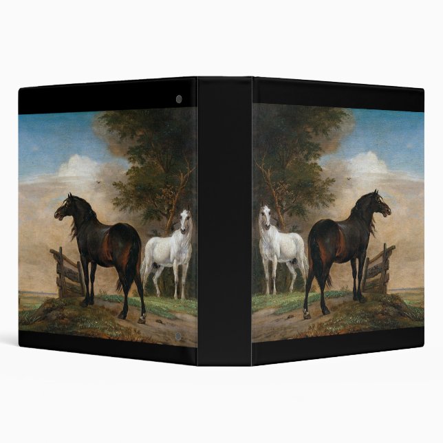Two Horses in pasture 3 Ring Binder (Background)