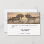 Two Horses Rustic Country Western Wedding RSVP Car
