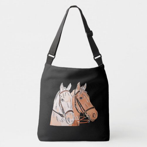 Two Horses Tote Bag equestrian lover gift ideas