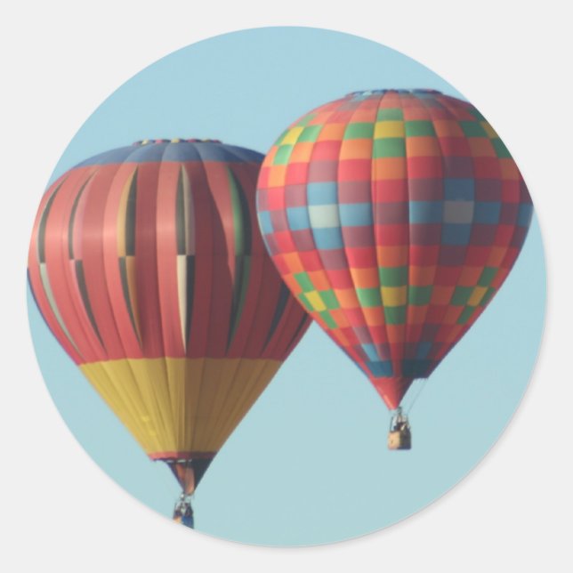 Two Hot Air Balloons Stickers (Front)