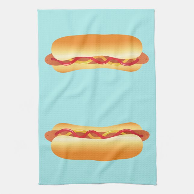 Two Hot Dogs Towel (Vertical)
