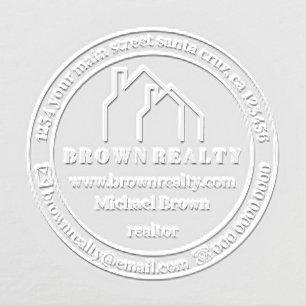 Two House Outline Real Estate sign Embosser