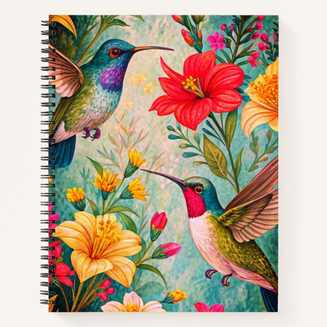 Two Humming Birds  Notebook (Front)