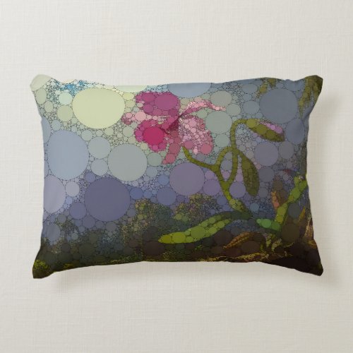 Two Hummingbirds with an Orchid After Heade Accent Pillow