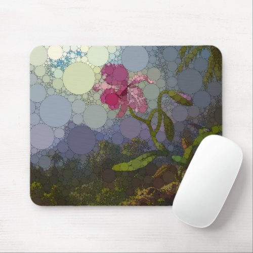 Two Hummingbirds with an Orchid After Heade Mouse Pad