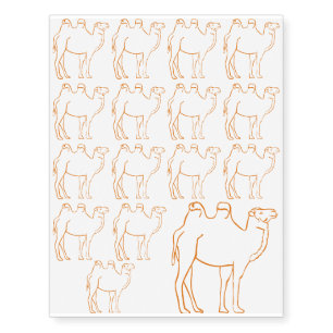 two humpback camels temporary tattoos