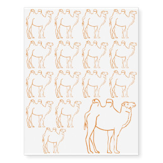two humpback camels temporary tattoos
