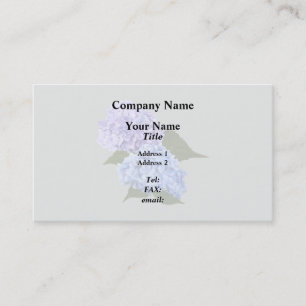 Two Hydrangea Lavender and Blue Business Card