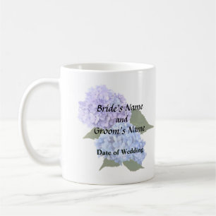 Two Hydrangea Lavender and Blue Coffee Mug