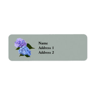 Two Hydrangea Lavender and Blue Label