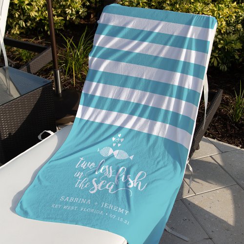 Two if By Sea Personalized Wedding Beach Towel