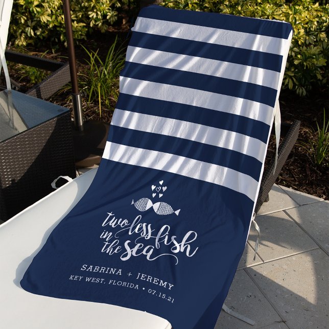 Two if By Sea Personalized Wedding Beach Towel (Creator Uploaded)