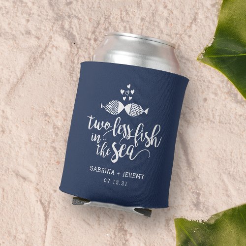 Two if By Sea Personalized Wedding Favor Can Cooler