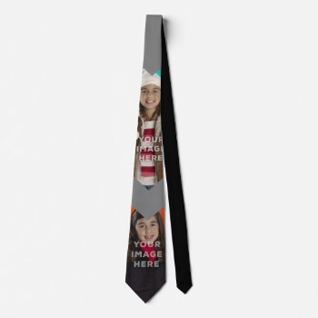 Two Image Photo Funny Neck Tie Down Arrow Frame by MyBindery at Zazzle