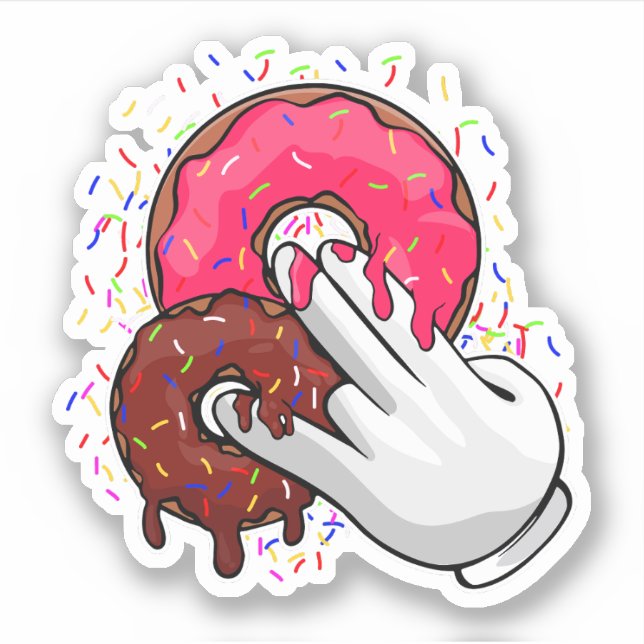 Two In The Pink One In The Stink Donut Sticker (Front)