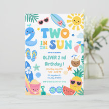 Two in the Sun Boy Tropical 2nd Birthday