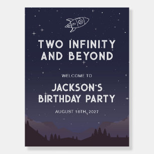 Two Infinity and Beyond Second Birthday Party Foam Board