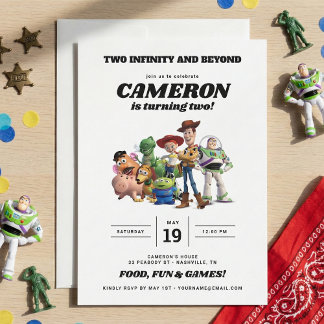 Two Infinity and Beyond Toy Story 2nd Birthday Invitation