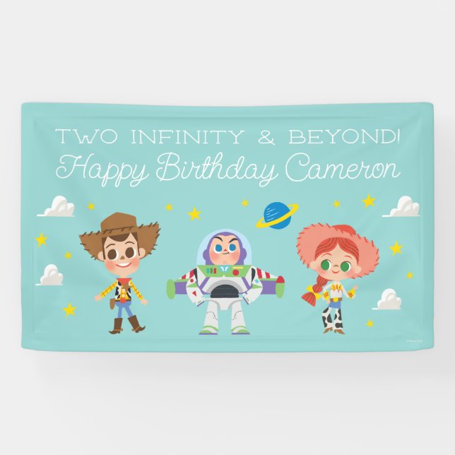 Two Infinity and Beyond Toy Story Birthday Banner (Horizontal)