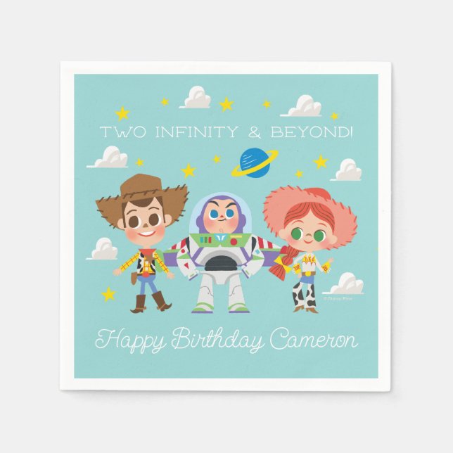 Two Infinity and Beyond Toy Story Birthday Napkins (Front)