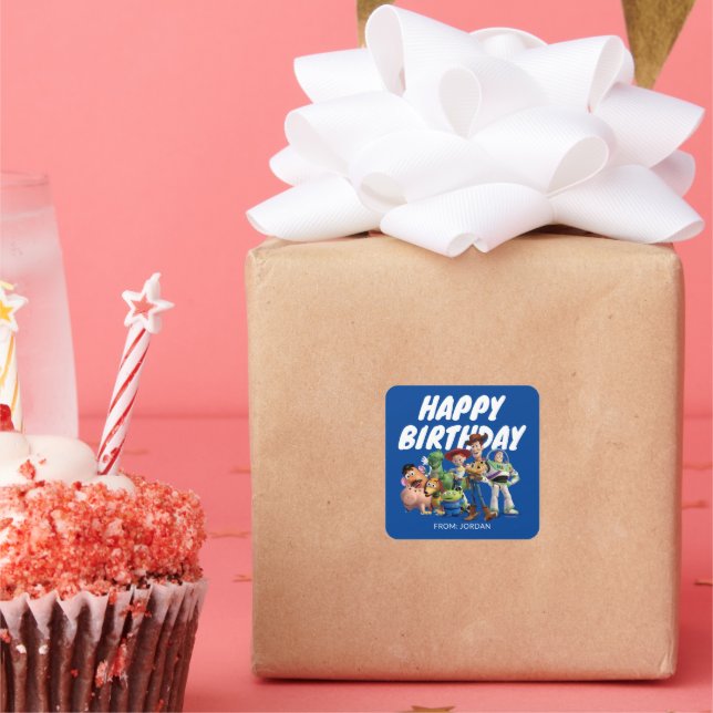 Two Infinity and Beyond Toy Story | Happy Birthday Square Sticker (Party)
