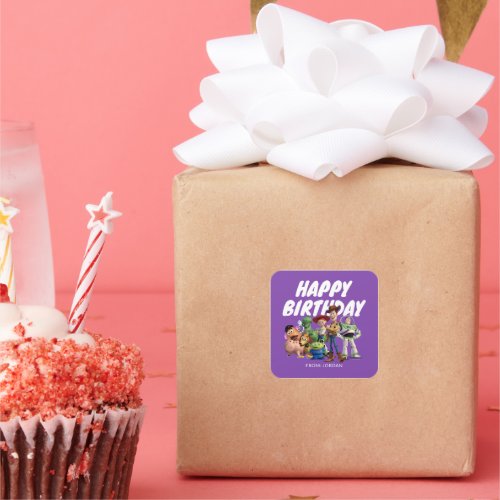Two Infinity and Beyond Toy Story  Happy Birthday Square Sticker