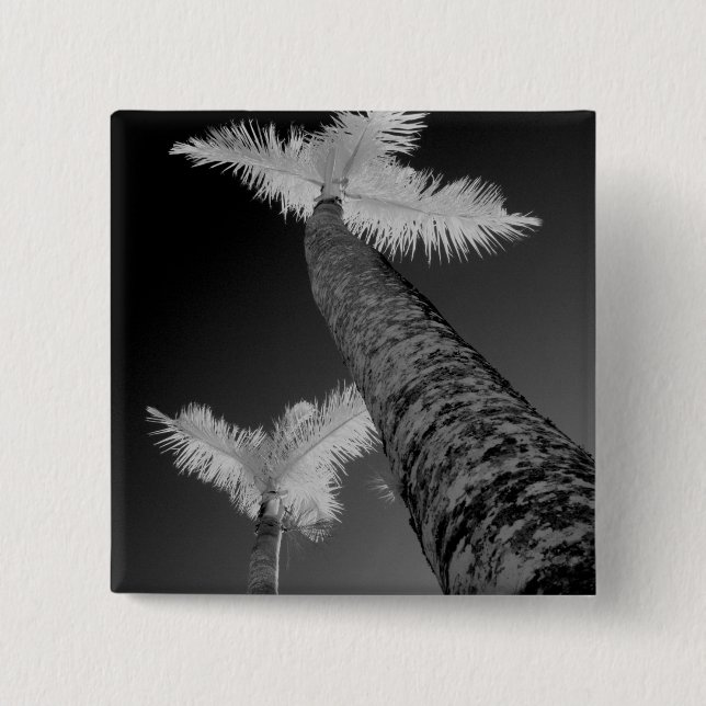Two infrared palm trees. pinback button (Front)