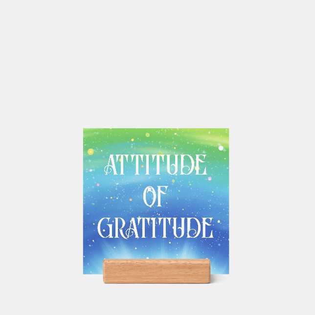 Two inspirational quotes on beautiful backgrounds holder (Woodblock)